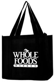 Custom Non Woven Grocery Bag W/ Full Gusset - 1 Color (12 1/2"X13 1/2"X8 1/2")