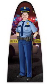 Custom Child Size Female Police Officer Photo Prop 46" h x 21" w
