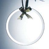 Custom Beveled Jade Glass Ornament - Round (Sandblasted), 3