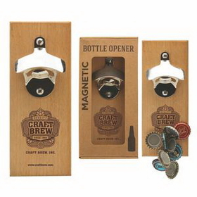 Custom Magnetic Wall Mount Bottle Opener, 3 1/8" L x 7 7/8" W x 1 7/8" H