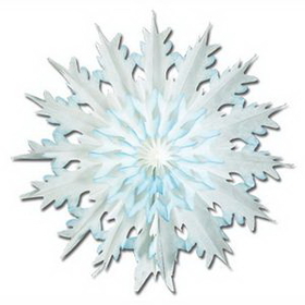 Custom Dip Dyed Snowflakes, 17" L