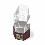 Custom Large Optic Newport Crystal Award, 3 3/4
