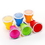 Custom Collapsible Silicone Cups, 3 9/16" L x 3 9/16" W x 3 4/16" H, Price/piece