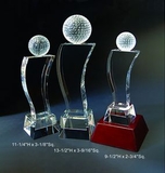 Custom Golf Optical Crystal Award Trophy., 11.25