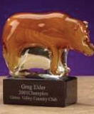 Custom Glass Bear Award (8