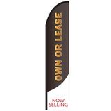 Blank Own or Lease 3' x 15' Half Drop Feather Flag