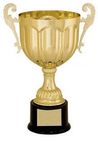Custom Gold Plated Aluminum Cup Trophy w/ Plastic Base (10 3/4