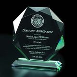 Custom Awards-optical crystal award/trophy 6-3/4 inch high, 6