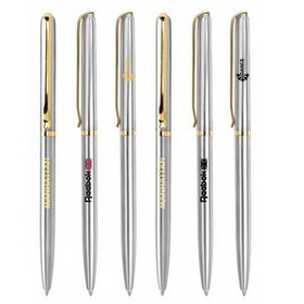 Custom Compact Metal Series Ballpoint Pen, 5.2" L x 0.31" W