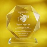 Custom Awards-optical crystal award/trophy 6-3/4 inch high, 6