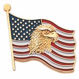 Blank Military Award Lapel Pins (Eagle & American Flag), 7/8