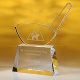 Custom Awards-optical crystal award/trophy 6 inch high, 5 1/4