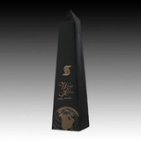 Custom Black Genuine Marble Obelisk Award (16