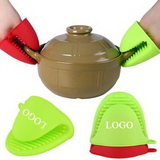 Custom Silicone Heat Resistant Cooking Pinch Mitts, 3 3/8
