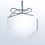 Custom Beveled Clear Glass Ornament - Octagon Screened, 3 7/8" H X 3.5" W X 3/16" D, Price/piece
