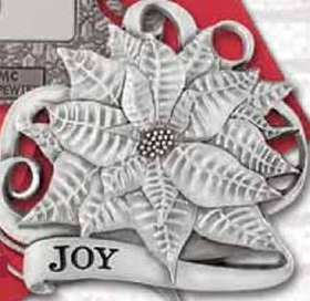 Custom Mini Stock Design Season's Greetings Pewter Ornament (Joy)