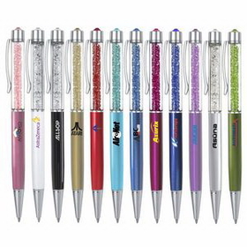 Custom Crystal Pen Series Ballpoint Pen, 5.59" L x 0.39" W