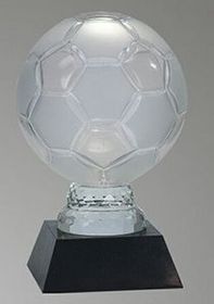 Custom 8 1/4" Crystal Soccer Sports Award