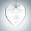 Custom Beveled Heart Ornament, 3 1/2" H x 3 1/2" W x 1/4" D, Price/piece