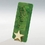 Custom Bright Star Green Art Glass with Gold or Silver Metal Base, 4" W x 10" H, Price/piece