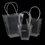 Custom Clear Shopping Bag, 9 9/20" L x 4 3/10" W x 10 1/5" H, Price/piece