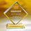 Custom Awards-optical crystal award/trophy 6-3/8 inch high, 6" W x 6 3/8" H x 3/4" D, Price/piece