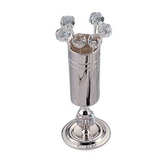 Custom 6 Piece Silver Plated Pick Holder Set W/ Austrian Crystal Accent