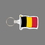 Key Ring & Full Color Punch Tag W/ Tab - Flag of Belgium, Price/piece