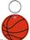 Custom 2" Basketball Keychain, Price/piece