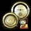 Custom Etched Brass Medallion Plates - 6" Round, Price/piece