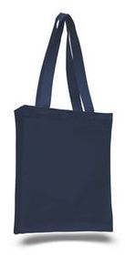 12 Oz. Colored Canvas Book Tote Bag w/ Full Gusset - Blank (10"x12"x3")