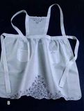 Cotton Apron With Brussels Lace And 2 Side Pockets