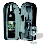 Custom Wine Travel Case with 2 Glasses (Laser Engraved)