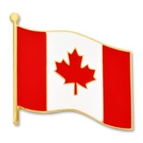 Blank Canadian Flag Pin, 3/4