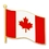 Blank Canadian Flag Pin, 3/4" W, Price/piece