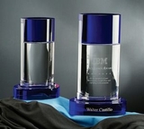 Custom Blue Crystal Blaze Award, 4