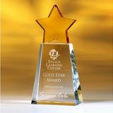 Custom Awards-optical crystal award/trophy 7 inch high, 3 1/2