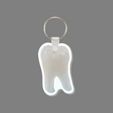 Key Ring & Full Color Punch Tag - Tooth With Roots
