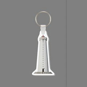 Key Ring & Full Color Punch Tag W/ Tab - Lighthouse