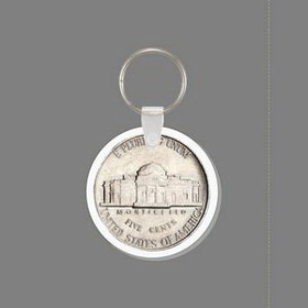 Key Ring & Full Color Punch Tag - 5 Cent Coin (Face Down)