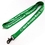 Custom Lanyard Green Polyester 3/4"W Screened 1 Color, Price/piece