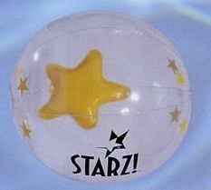 Custom Clear Beachball With Yellow Star Insert / 16"