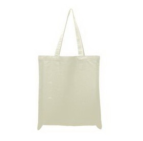 Blank Promotional Tote with Self Fabric Handles and Bottom Gusset, 15" W x 16" H x 3" D