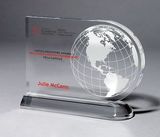Custom Clear Medium Globe Award (7 1/2
