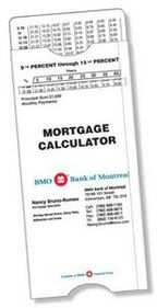 Custom Stock Plastic Mortgage Payment Slide Calculator (2.7"x5.63"), Spot Colors