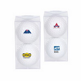 Custom Economy Twin Golf Ball Pack, 3.75" L x 1.875" W