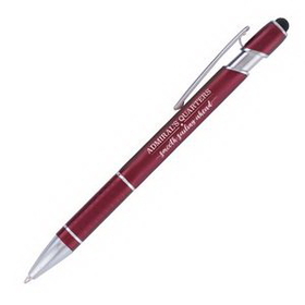 Custom Ellipse Stylus - Laser Engraved - Metal Pen, 5.63" L x .39" D