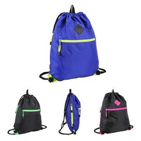 Custom Polyester Drawstring Bags, 13 3/8" W x 17" H
