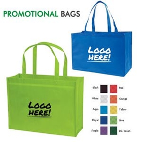 Custom Non-Woven Grocery Tote Bag, 15 3/4" L x 4" W x 11 13/16" H