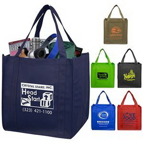 Custom 80Gsm Non-Woven Grocery Shopping Tote Bag, 12 1/2" W X 13" H
